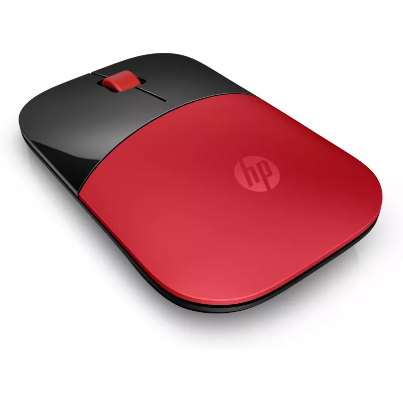 HP Z3700 červená bezdrôtová myš, obojručná, optická, RF Wireless, 1200 DPI, červená