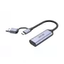 Video kábel adaptér UNITEK V1167A USB Type-A/USB Type-C HDMI čierny