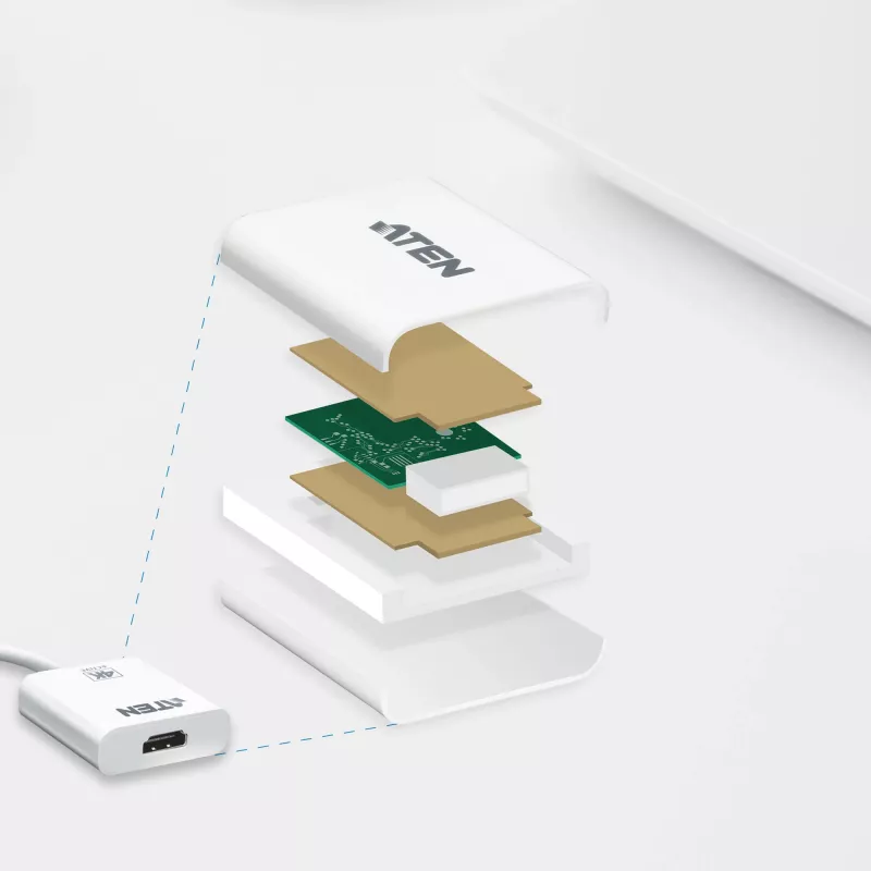 ATEN 4K aktívny mini DisplayPort na HDMI konvertor, 3D, až 3840 x 2160 @30Hz