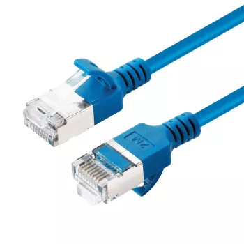 Microconnect V-FTP6A0025B-schlank sieťový kábel modrý 0,25 m Cat6a U/FTP (STP)