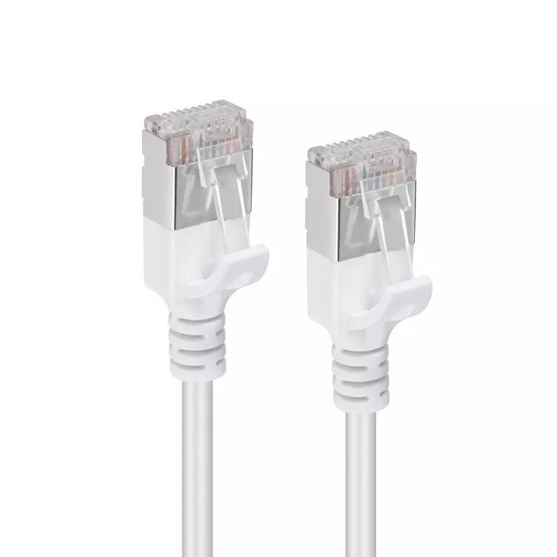 Microconnect V-FTP6A005W-schlank sieťový kábel biely 0,5 m Cat6a U/FTP (STP)