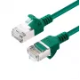 Microconnect V-FTP6A01G-schlank sieťový kábel zelený 1 m Cat6a U/FTP (STP)