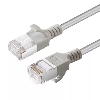 Microconnect V-FTP6A05-schlank sieťový kábel sivý 5 m Cat6a U/FTP (STP)