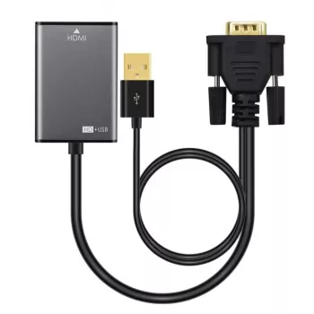 Microconnect VGAHDMI VGA kábel 0,15 m VGA (D-Sub) čierny