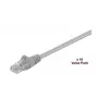 Microconnect V-UTP501VP prepojovací kábel Cat5e U/UTP, 1 m, sivý, balenie 10 ks