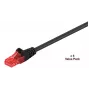 Microconnect V-UTP615SVP Sieťový prepojovací kábel Cat6 U/UTP, 15 m, čierny, balenie 5 ks
