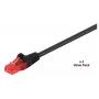 Microconnect V-UTP620SVP Sieťový prepojovací kábel Cat6 U/UTP, 20 m, čierny, balenie 4 ks