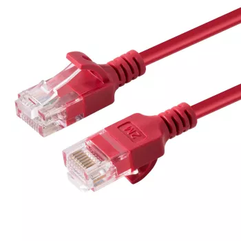 Microconnect V-UTP6A01R tenký sieťový kábel červený 1 m Cat6a U/UTP (UTP)