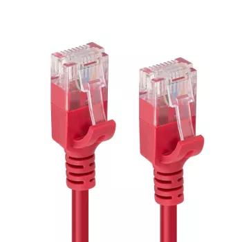 Microconnect V-UTP6A01R tenký sieťový kábel červený 1 m Cat6a U/UTP (UTP)