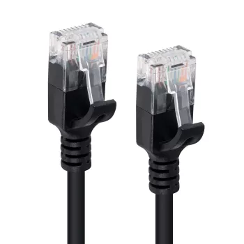 Microconnect V-UTP6A10S-schlank sieťový kábel čierny 10 m Cat6a U/UTP (UTP)