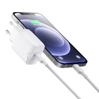 Interiérová nabíjačka ALOGIC WC1X20-EU smartfón 100-240V USB-C biela
