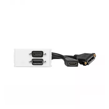 Vivolink WI221267 zásuvkový modul HDMI + DisplayPort biely