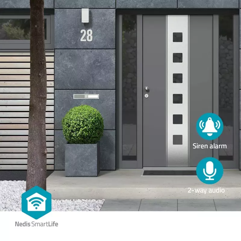 IP bezpečnostná kamera Nedis WIFICOL20BK Outdoor 1920x1080 bezdrôtová čierna