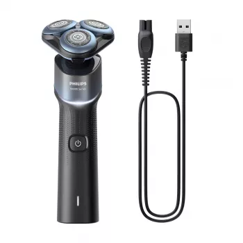 Elektrický holiaci strojček Philips Shaver 5000X séria X5006/00 — 3 rotačné hnacie hlavy, mokré a suché holenie, 50 min. batéria, USB-C rýchle nabíjanie