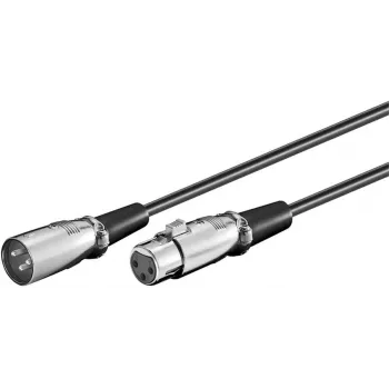 Microconnect XLRMF5 audio kábel 5 m XLR (3-pólový) čierny