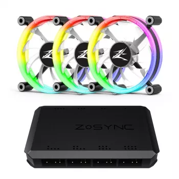 Zalman ZM-LF120A3 počítačový chladiaci systém ventilátor do počítačovej skrine 12 cm čierny, biely