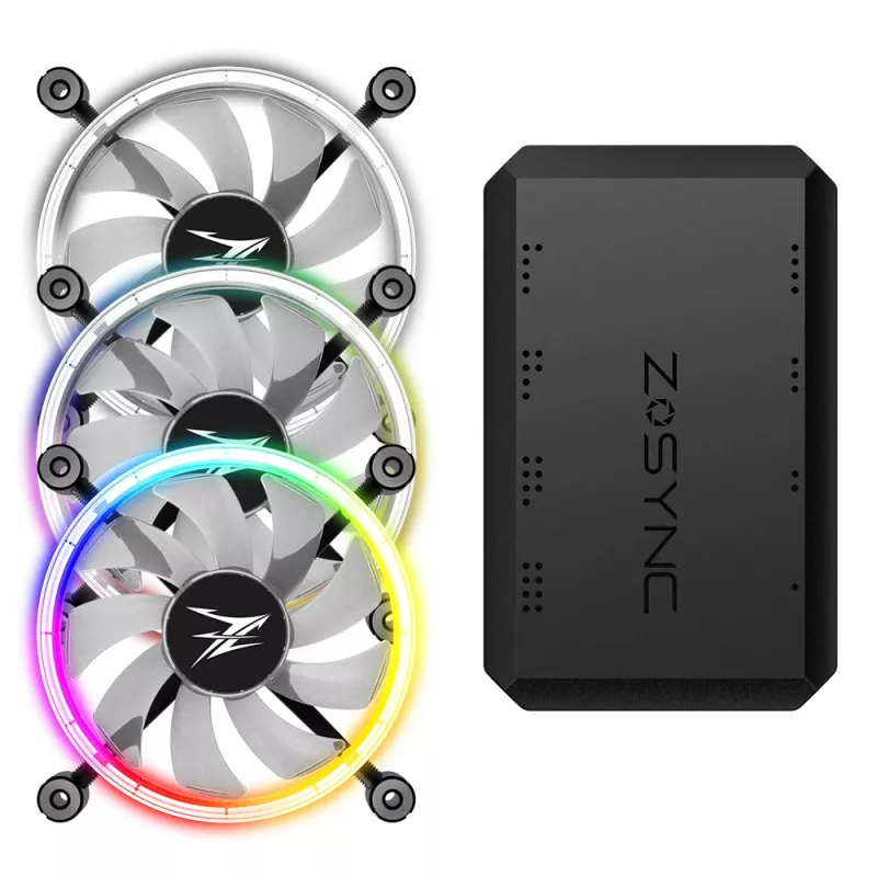 Zalman ZM-LF120A3 počítačový chladiaci systém ventilátor do počítačovej skrine 12 cm čierny, biely