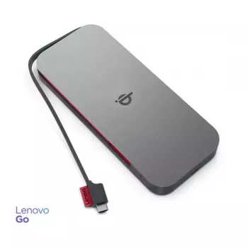 Lenovo GO lítium-polymérová (LiPo) 10000 mAh bezdrôtové nabíjanie sivá