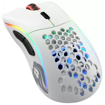 Glorious Gaming Glorious Model D Wireless - matná biela, pravá ruka, RF Wireless, 19000 DPI, biela