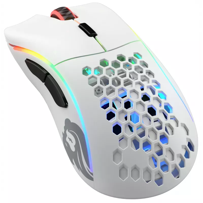 Glorious Gaming Glorious Model D Wireless - matná biela, pravá ruka, RF Wireless, 19000 DPI, biela