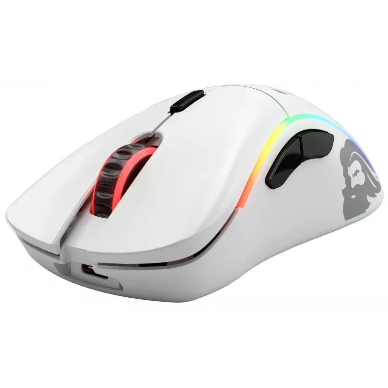 Glorious Gaming Glorious Model D Wireless - matná biela, pravá ruka, RF Wireless, 19000 DPI, biela