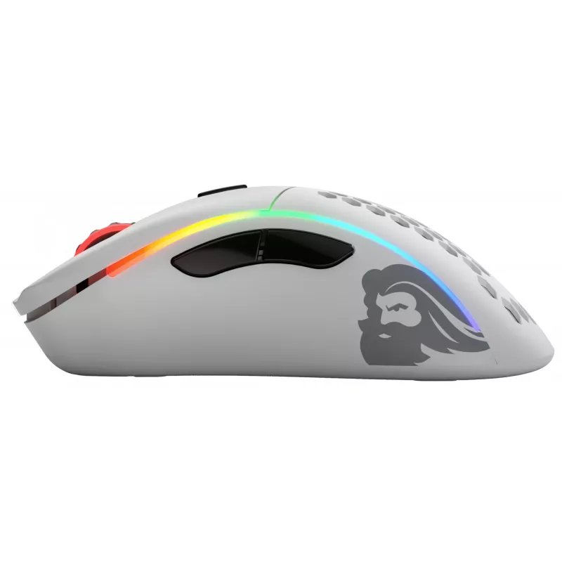 Glorious Gaming Glorious Model D Wireless - matná biela, pravá ruka, RF Wireless, 19000 DPI, biela