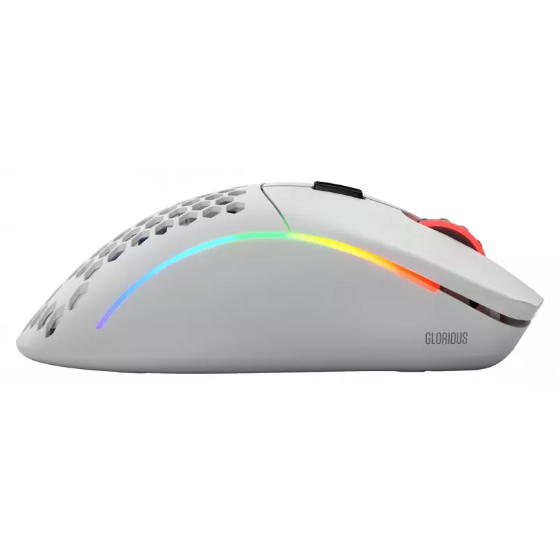 Glorious Gaming Glorious Model D Wireless - matná biela, pravá ruka, RF Wireless, 19000 DPI, biela