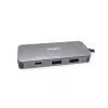 ROLINE USB Type-C hub 12.02.1121 HDMI RJ-45 USB 3.2 Gen 2 sivý