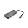 ROLINE USB Type-C hub 12.02.1121 HDMI RJ-45 USB 3.2 Gen 2 sivý