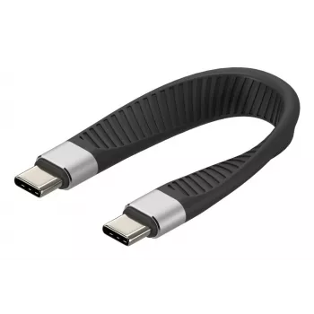 Techly ICOC-USBC-FL-U4 USB kábel USB4 Gen 2x2 0,124 m čierny