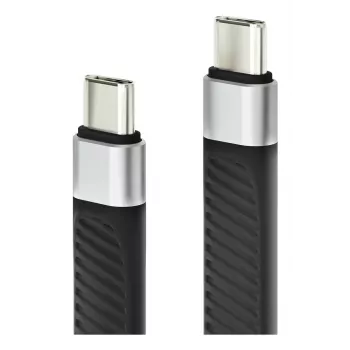 Techly ICOC-USBC-FL-U4 USB kábel USB4 Gen 2x2 0,124 m čierny