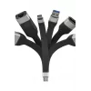 Techly ICOC-USBC-FL-U4 USB4 Gen3 USB-C na USB-C flexibilný plochý kábel, 0,124 m