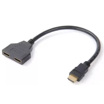 Microconnect HDMI-Y-splitter kábel, 0,2 m, HDMI Type-A (štandard), 2 x HDMI Type-A (štandard), 1920 x 1200 pixelov, čierny
