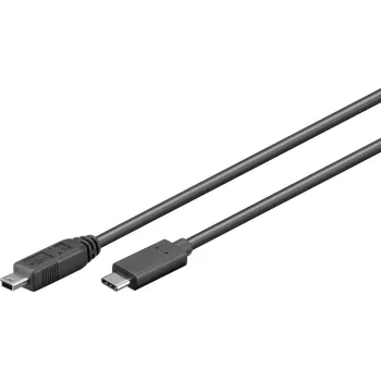 Microconnect USB3.1CMB505 USB kábel USB 3.2 Gen 1 (3.1 Gen 1) 0,5 m USB C Mini-USB B čierny