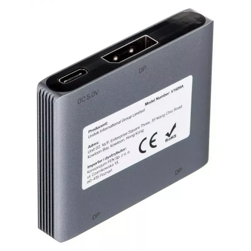 Unitek obojsmerný prepínač DP 1.4 8K 2-in-1 (MPN V1609A)