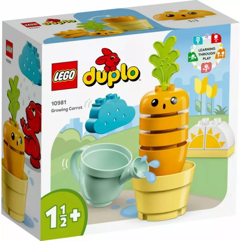 LEGO Duplo 10981 Rastúca mrkva – interaktívna stavebnica a hracia sada pre batoliatka