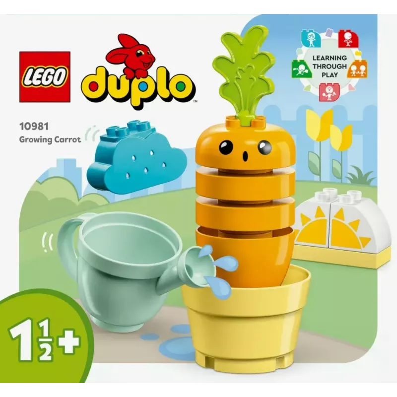 LEGO Duplo 10981 Rastúca mrkva – interaktívna stavebnica a hracia sada pre batoliatka
