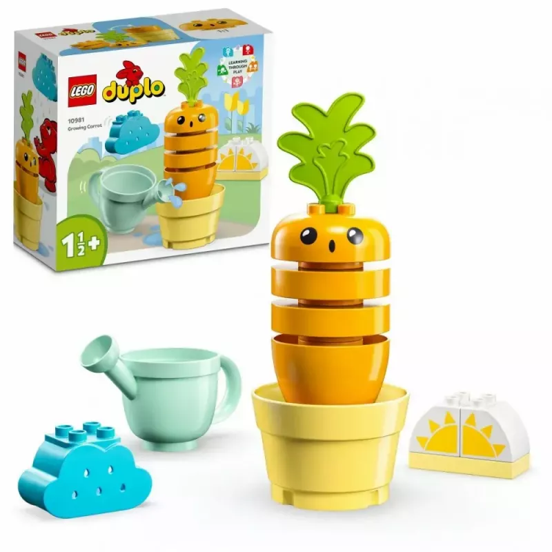 LEGO Duplo 10981 Rastúca mrkva – interaktívna stavebnica a hracia sada pre batoliatka