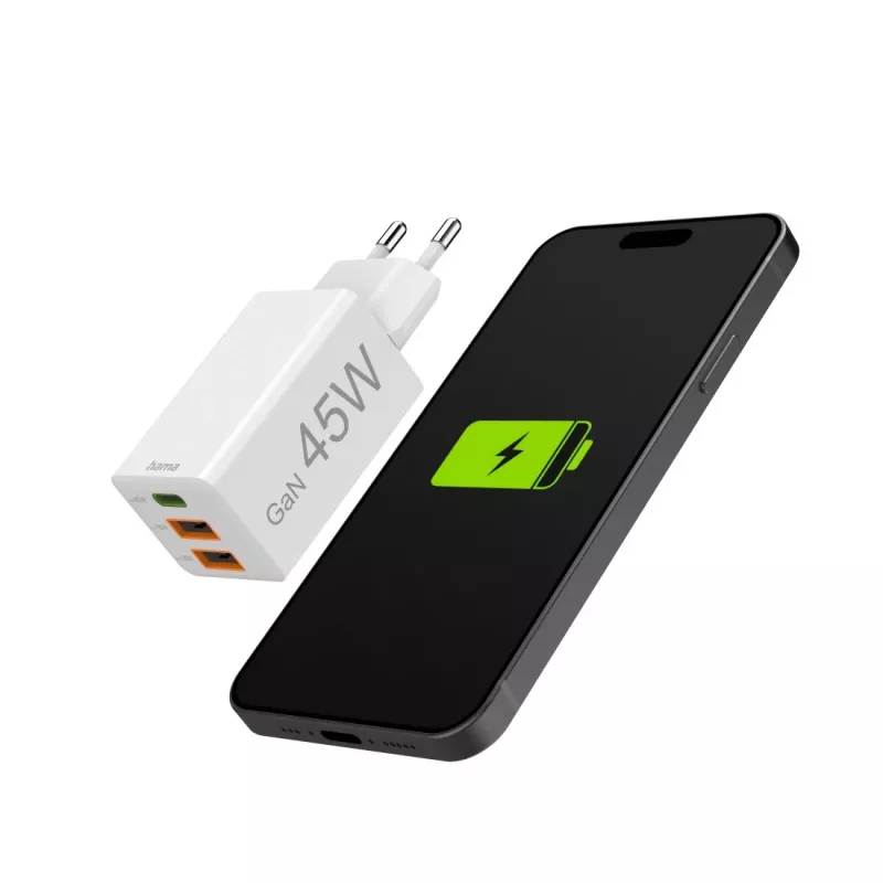 Hama 00201995 nabíjačka pre mobilné zariadenia smartphone biela AC rýchlonabíjanie interiér, exteriér