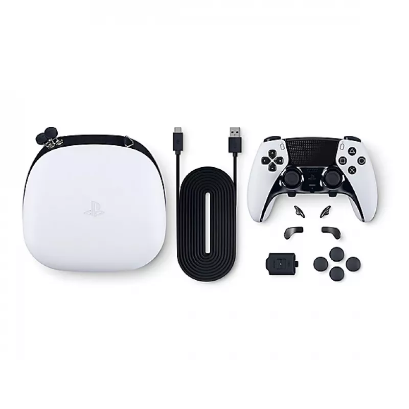 Gamepad Sony DualSense Edge pre PlayStation 5 — káblový & bezdrôtový (Bluetooth/USB), čierna/biela