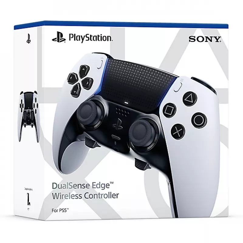 Gamepad Sony DualSense Edge pre PlayStation 5 — káblový & bezdrôtový (Bluetooth/USB), čierna/biela