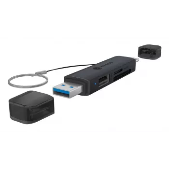 Čítačka kariet icybox 61179 – USB 3.2 Gen1 3-in-1, USB Type-C a Type-A konektory