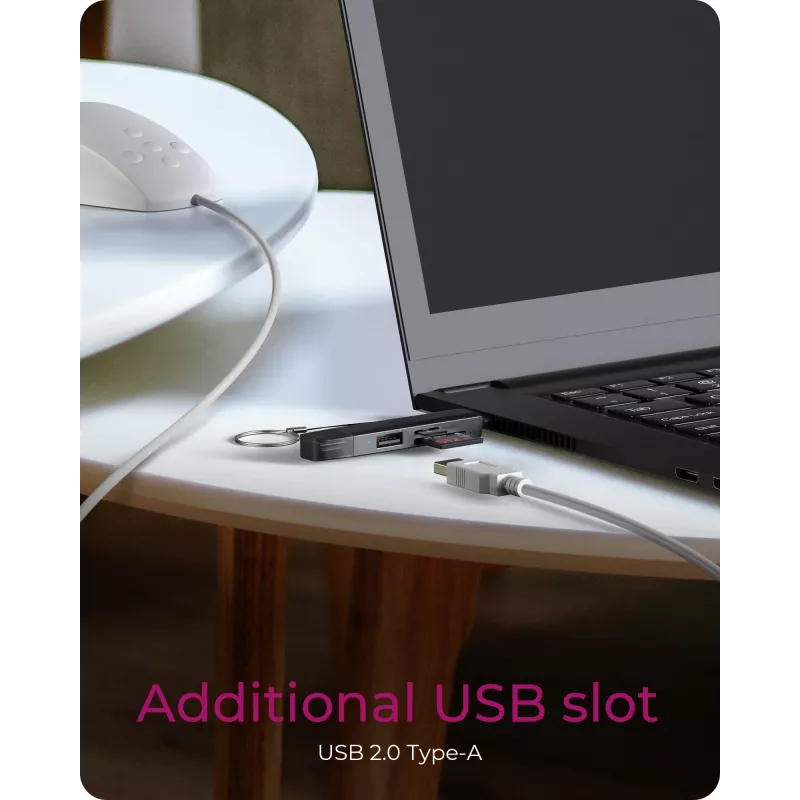 Čítačka kariet icybox 61179 – USB 3.2 Gen1 3-in-1, USB Type-C a Type-A konektory