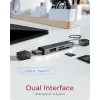 Čítačka kariet icybox 61179 – USB 3.2 Gen1 3-in-1, USB Type-C a Type-A konektory
