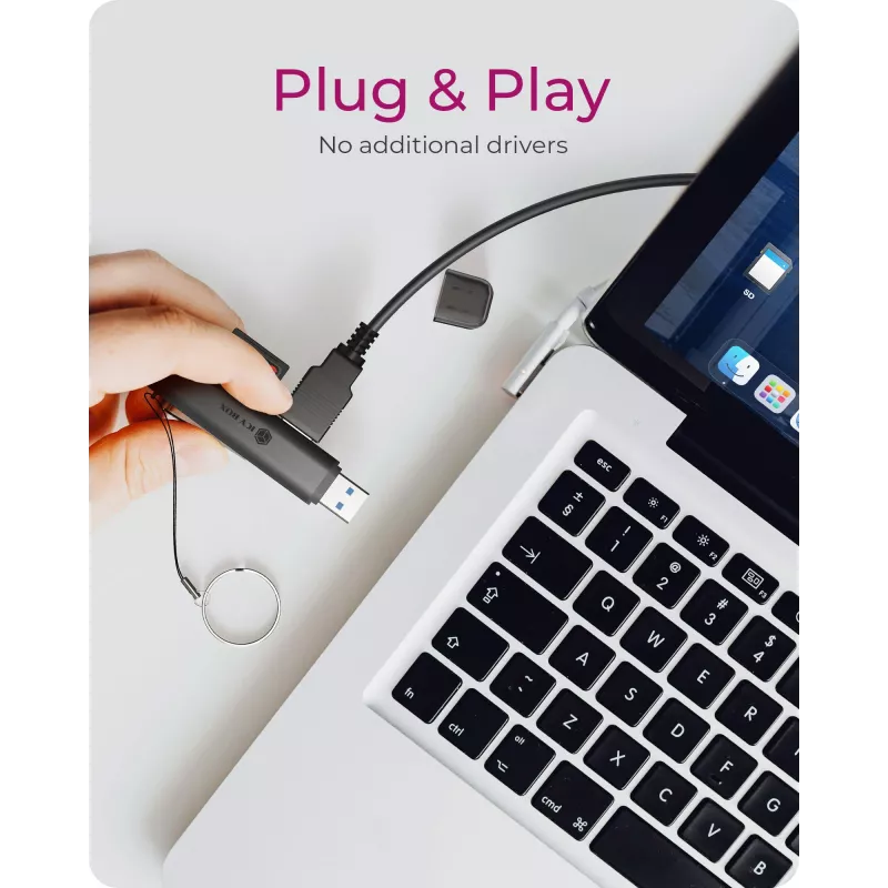 Čítačka kariet icybox 61179 – USB 3.2 Gen1 3-in-1, USB Type-C a Type-A konektory