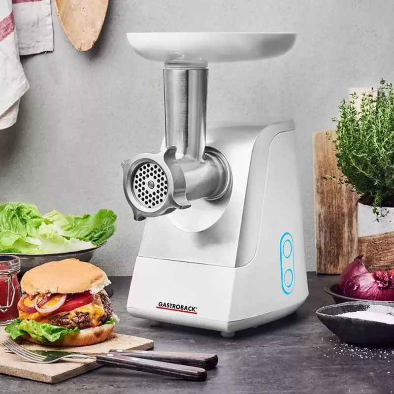 Mlynček na mäso Gastroback Design Plus 350 W strieborná biela
