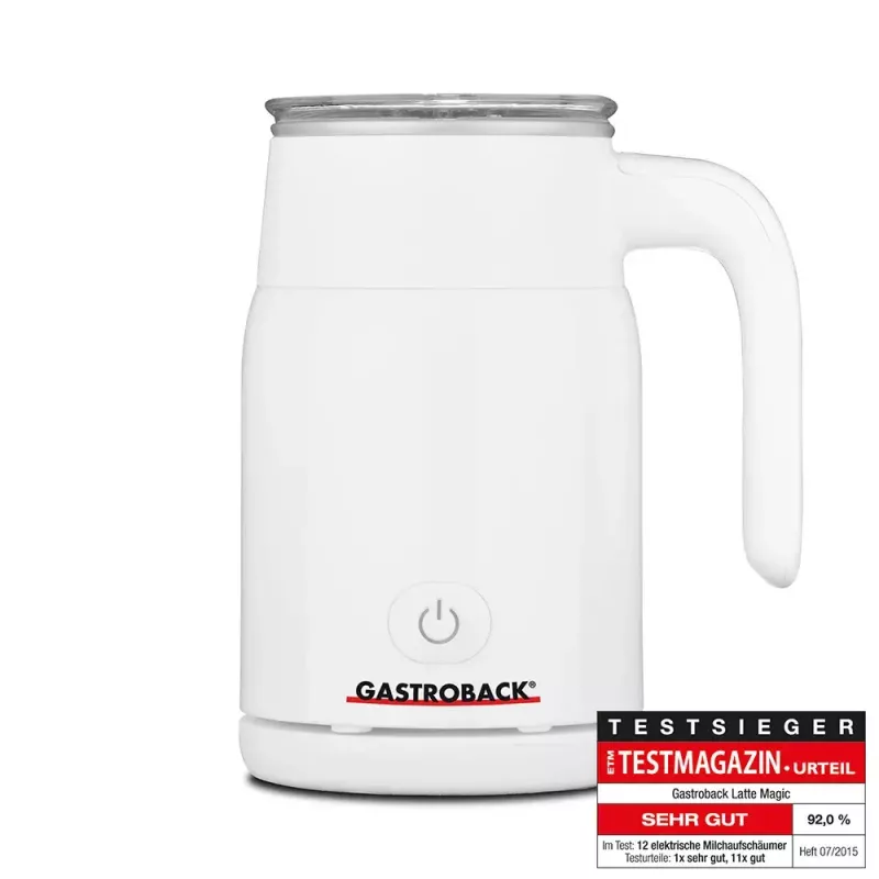 Automatický šľahač mlieka Gastroback Latte Magic 42325 biela