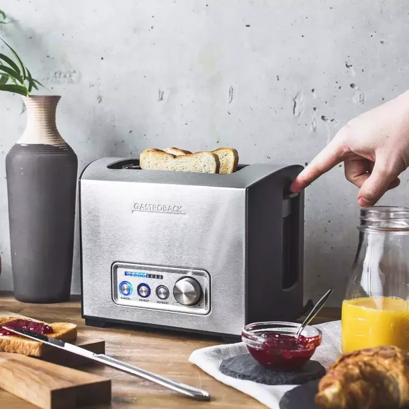 Hriankovač Gastroback Design Pro 2S 2 plátky 950 W čierna nerez