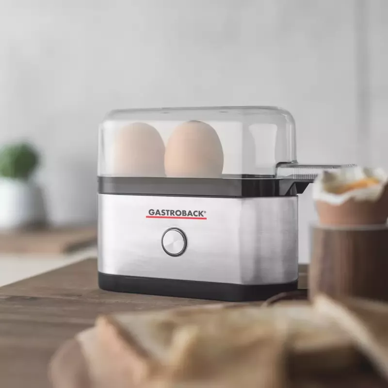 Varič vajec Gastroback Design Mini 3 vajcia 350 W čierna nerez