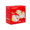Sada misiek OURSSON BS2981RC/OR 1,7 l okrúhla keramická oranžová biela 3 ks